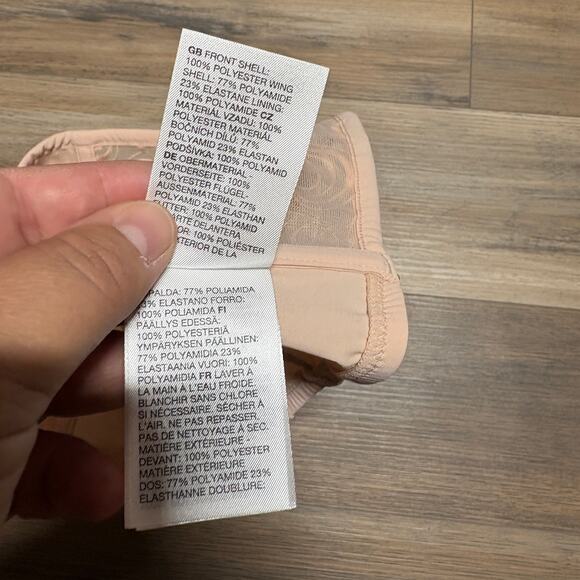 & Other Stories Size 32C Lace Bustier Underwired Bra Pink Adjustable Straps - Picture 7 of 9